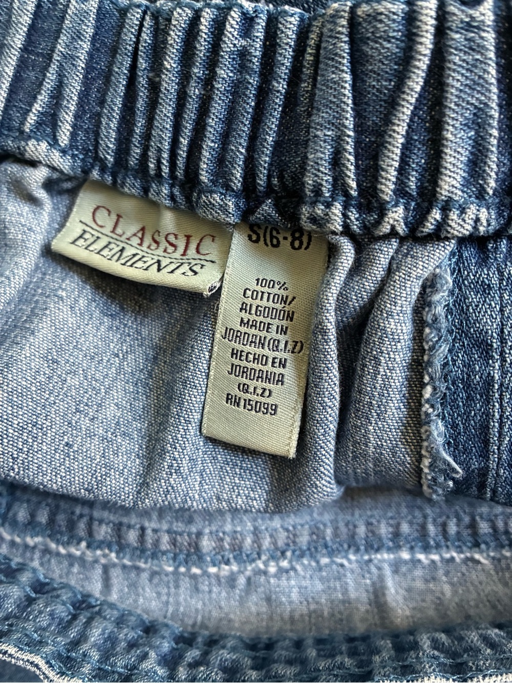 Vintage Coastal Grandma Denim Maxi Skirt A-Line | Elastic Preppy Cottage S 4/6 - Picture 8 of 11
